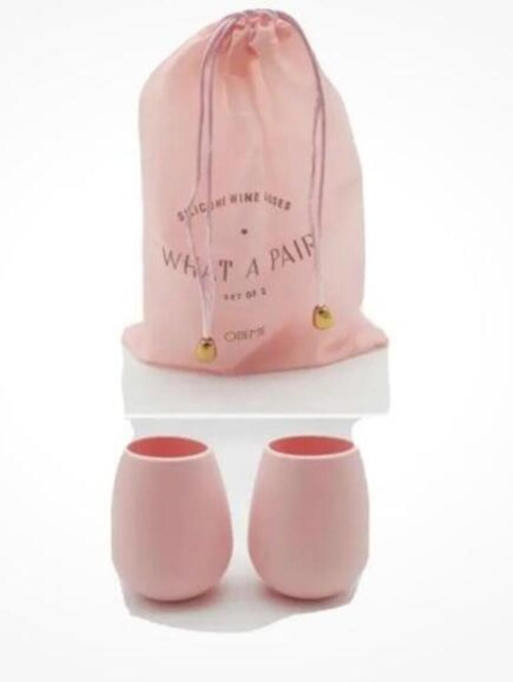 What a Pair Silicone Wine Glasses by Odeme - Brand New in Package